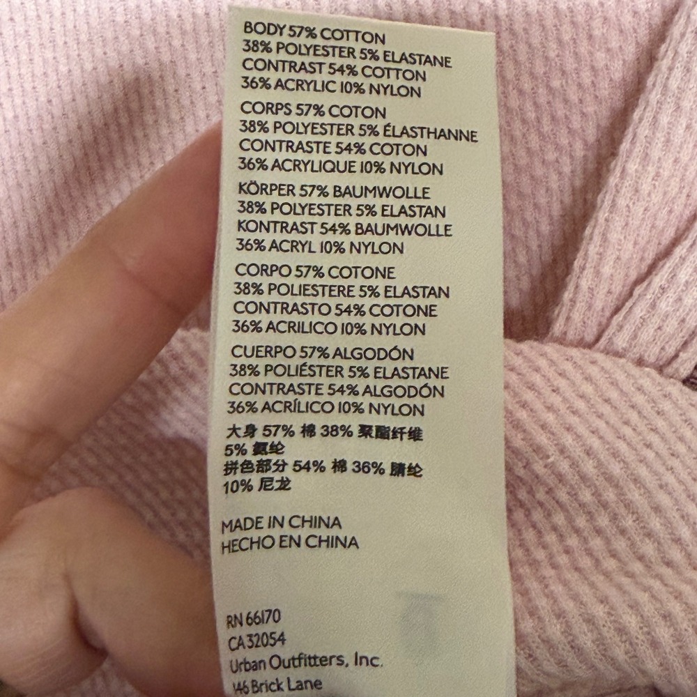Free People Shes Reversible Thermal Pink Dreamt Kiss Women's XS - Picture 5 of 8